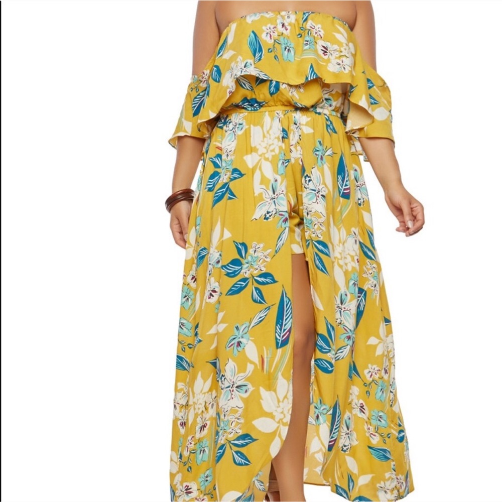 Off the Shoulder Romper Maxi